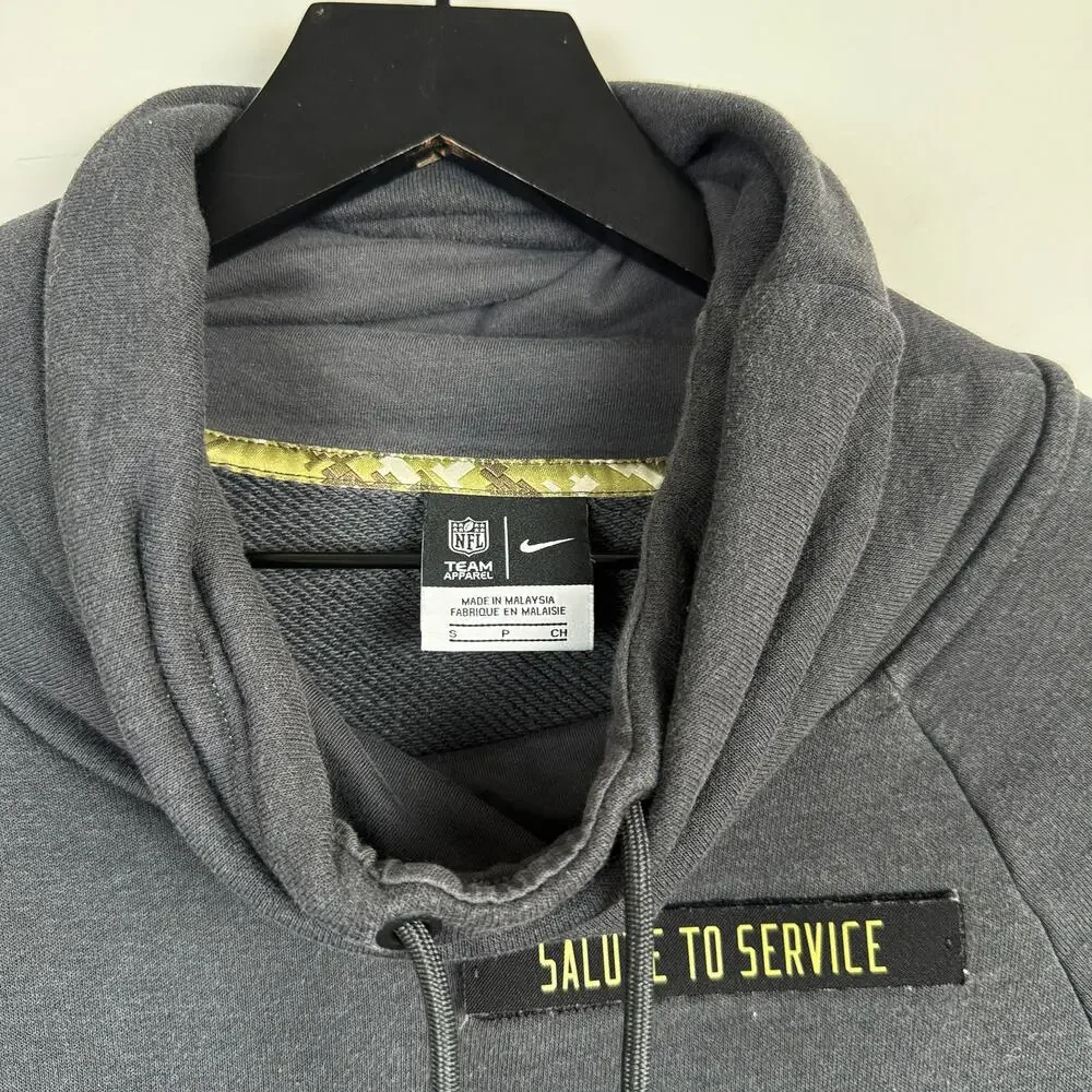 Nike Denver Broncos Salute to Service Funnel Neck Sweatshirt Gray - S
